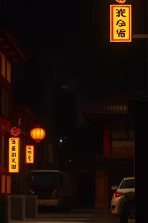 第七种天气动画竖版海报：雨幕里亮着灯的便利店